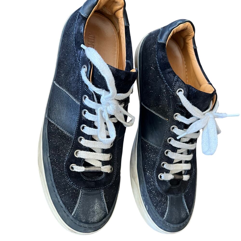 Jimmy Choo Navy Blue Portman Sneakers EU 42